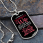 Drummer's Wife Necklace Stainless Steel or 18k Gold Dog Tag 24" Chain-Express Your Love Gifts