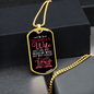 Drummer's Wife Necklace Stainless Steel or 18k Gold Dog Tag 24" Chain-Express Your Love Gifts