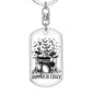 Drummers Be Crazy Keychain Dog Tag Stainless Steel or 18k Gold-Express Your Love Gifts