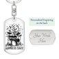 Drummers Be Crazy Keychain Dog Tag Stainless Steel or 18k Gold-Express Your Love Gifts