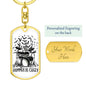 Drummers Be Crazy Keychain Dog Tag Stainless Steel or 18k Gold-Express Your Love Gifts