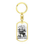 Drummers Be Crazy Keychain Dog Tag Stainless Steel or 18k Gold-Express Your Love Gifts