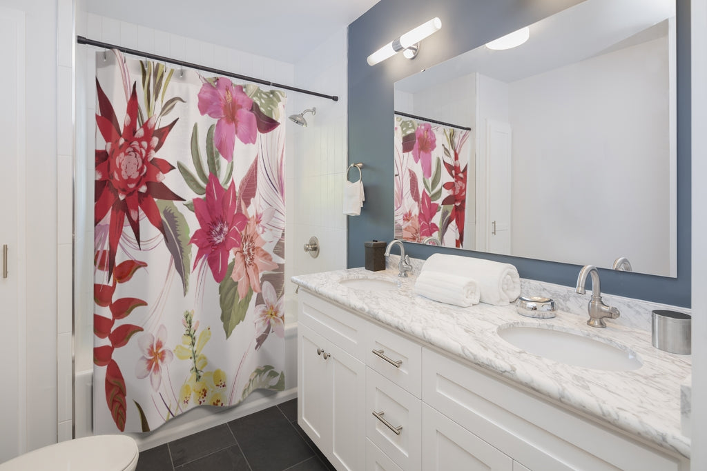 Dry Palm Leaves Stylish Design 71" x 74" Elegant Waterproof Shower Curtain for a Spa-like Bathroom Paradise Exceptional Craftsmanship-Express Your Love Gifts