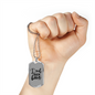 Duck Duck Boom Necklace Stainless Steel or 18k Gold Dog Tag 24" Chain-Express Your Love Gifts