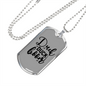 Duck Duck Boom Necklace Stainless Steel or 18k Gold Dog Tag 24" Chain-Express Your Love Gifts