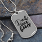 Duck Duck Boom Necklace Stainless Steel or 18k Gold Dog Tag 24" Chain-Express Your Love Gifts