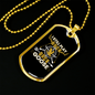Duck Goose Necklace Stainless Steel or 18k Gold Dog Tag 24" Chain-Express Your Love Gifts