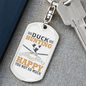 Duck Hunter'S Keychain Gift Stainless Steel or 18k Gold Dog Tag Keyring-Express Your Love Gifts