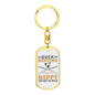 Duck Hunter'S Keychain Gift Stainless Steel or 18k Gold Dog Tag Keyring-Express Your Love Gifts