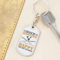 Duck Hunter'S Keychain Gift Stainless Steel or 18k Gold Dog Tag Keyring-Express Your Love Gifts