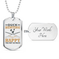 Duck Hunting Necklace Stainless Steel or 18k Gold Dog Tag 24" Chain-Express Your Love Gifts