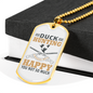 Duck Hunting Necklace Stainless Steel or 18k Gold Dog Tag 24" Chain-Express Your Love Gifts