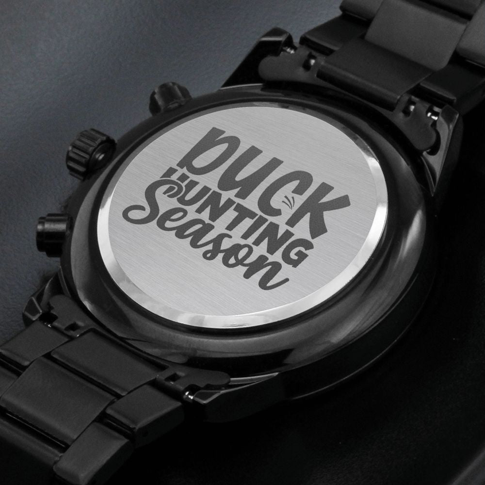 Duck Hunting Season Engraved For Hunting Hunters Multifunction Men's Watch Stainless Steel W Copper Dial-Express Your Love Gifts