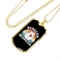 Dungeon Cat Meowster Necklace Stainless Steel or 18k Gold Dog Tag 24" Chain-Express Your Love Gifts
