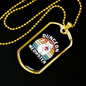 Dungeon Cat Meowster Necklace Stainless Steel or 18k Gold Dog Tag 24" Chain-Express Your Love Gifts