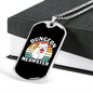 Dungeon Cat Meowster Necklace Stainless Steel or 18k Gold Dog Tag 24" Chain-Express Your Love Gifts