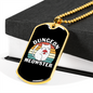 Dungeon Cat Meowster Necklace Stainless Steel or 18k Gold Dog Tag 24" Chain-Express Your Love Gifts
