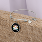 Dungeon White Meowster Cat Bracelet Stainless Steel or 18k Gold Circle Bangle-Express Your Love Gifts
