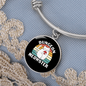 Dungeon White Meowster Cat Bracelet Stainless Steel or 18k Gold Circle Bangle-Express Your Love Gifts