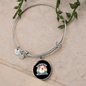 Dungeon White Meowster Cat Bracelet Stainless Steel or 18k Gold Circle Bangle-Express Your Love Gifts