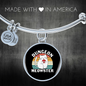 Dungeon White Meowster Cat Bracelet Stainless Steel or 18k Gold Circle Bangle-Express Your Love Gifts