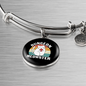 Dungeon White Meowster Cat Bracelet Stainless Steel or 18k Gold Circle Bangle-Express Your Love Gifts