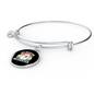 Dungeon White Meowster Cat Bracelet Stainless Steel or 18k Gold Circle Bangle-Express Your Love Gifts