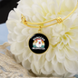 Dungeon White Meowster Cat Bracelet Stainless Steel or 18k Gold Circle Bangle-Express Your Love Gifts