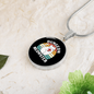Dungeon White Meowster Cat Circle Necklace Stainless Steel or 18k Gold 18-22"-Express Your Love Gifts