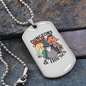 Dungeons and Horses Horse Necklace Stainless Steel or 18k Gold Dog Tag 24" Chain-Express Your Love Gifts