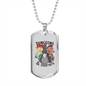 Dungeons and Horses Horse Necklace Stainless Steel or 18k Gold Dog Tag 24" Chain-Express Your Love Gifts