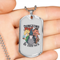 Dungeons and Horses Horse Necklace Stainless Steel or 18k Gold Dog Tag 24" Chain-Express Your Love Gifts