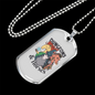 Dungeons and Horses Horse Necklace Stainless Steel or 18k Gold Dog Tag 24" Chain-Express Your Love Gifts