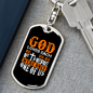 Each Of Us God Loves Keychain Stainless Steel or 18k Gold Dog Tag Keyring-Express Your Love Gifts
