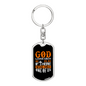 Each Of Us God Loves Keychain Stainless Steel or 18k Gold Dog Tag Keyring-Express Your Love Gifts