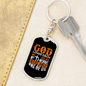 Each Of Us God Loves Keychain Stainless Steel or 18k Gold Dog Tag Keyring-Express Your Love Gifts