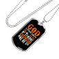 Each Of Us God Loves Necklace Stainless Steel or 18k Gold Dog Tag 24" Chain-Express Your Love Gifts