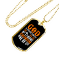 Each Of Us God Loves Necklace Stainless Steel or 18k Gold Dog Tag 24" Chain-Express Your Love Gifts