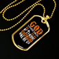 Each Of Us God Loves Necklace Stainless Steel or 18k Gold Dog Tag 24" Chain-Express Your Love Gifts