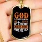 Each Of Us God Loves Necklace Stainless Steel or 18k Gold Dog Tag 24" Chain-Express Your Love Gifts