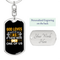 Each Of Us Keychain Stainless Steel or 18k Gold Dog Tag Keyring-Express Your Love Gifts