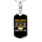 Each Of Us Keychain Stainless Steel or 18k Gold Dog Tag Keyring-Express Your Love Gifts