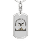 Eagle To Jungle Hunter'S Keychain Gift Stainless Steel or 18k Gold Dog Tag Keyring-Express Your Love Gifts