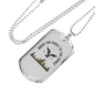 Eagle To Jungle Hunting Necklace Stainless Steel or 18k Gold Dog Tag 24"-Express Your Love Gifts