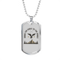Eagle To Jungle Hunting Necklace Stainless Steel or 18k Gold Dog Tag 24"-Express Your Love Gifts