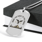 Eagle To Jungle Hunting Necklace Stainless Steel or 18k Gold Dog Tag 24"-Express Your Love Gifts