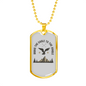 Eagle To Jungle Hunting Necklace Stainless Steel or 18k Gold Dog Tag 24"-Express Your Love Gifts