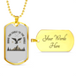 Eagle To Jungle Hunting Necklace Stainless Steel or 18k Gold Dog Tag 24"-Express Your Love Gifts