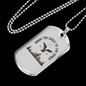 Eagle To Jungle Hunting Necklace Stainless Steel or 18k Gold Dog Tag 24"-Express Your Love Gifts