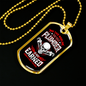 Earned Title Plumber Necklace Stainless Steel or 18k Gold Dog Tag 24" Chain-Express Your Love Gifts